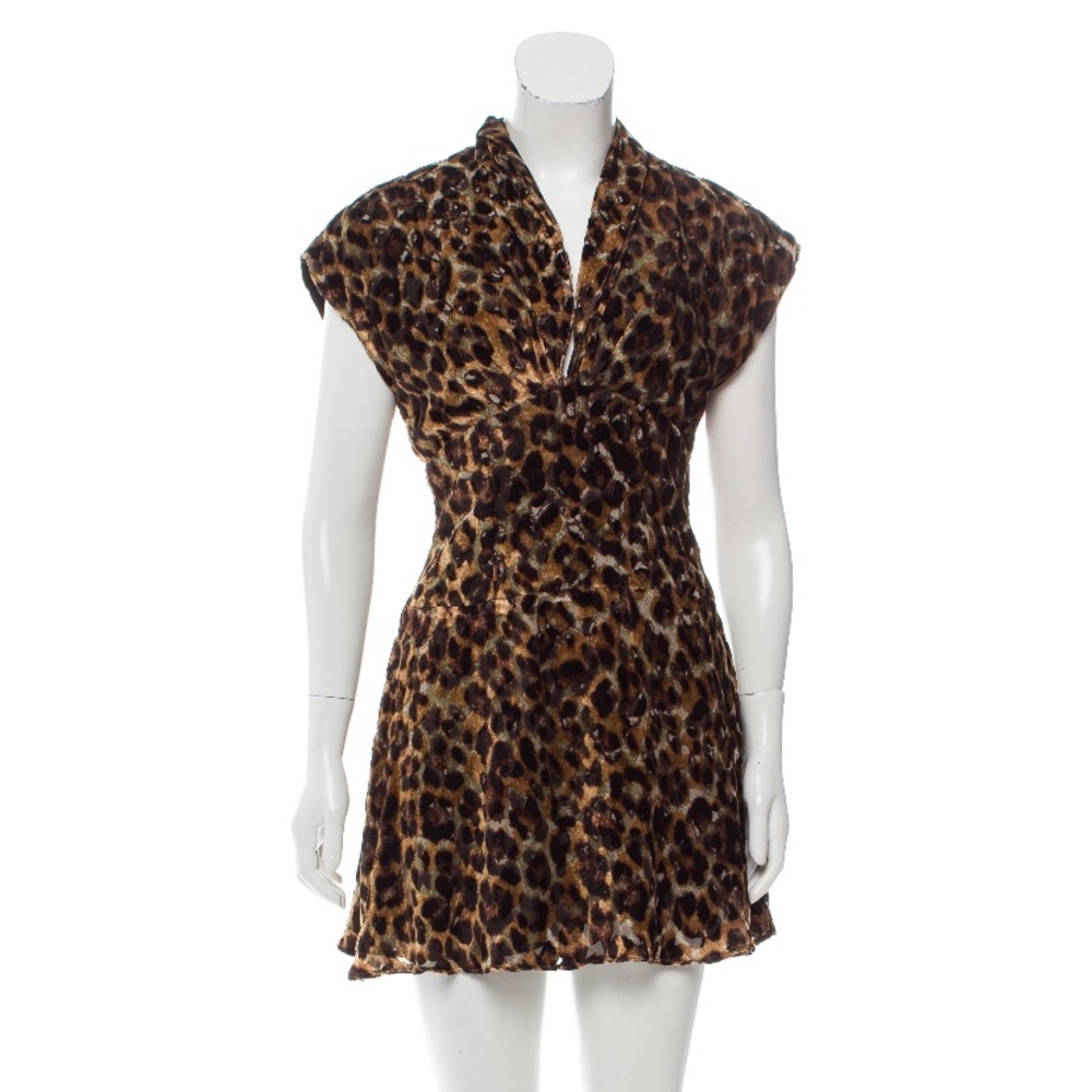 Animal print mini dress with tag